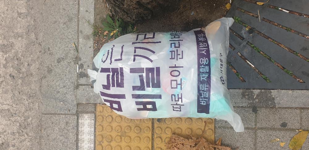 서울.길거리.운동.비닐